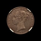 Victoria Proof copper farthing obverse