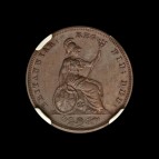 Victoria Proof copper farthing reverse