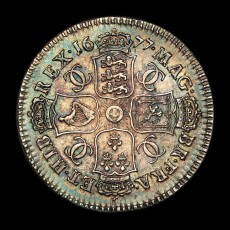 1677 halfcrown reverse