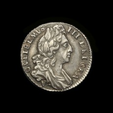 1696 sixpence obverse