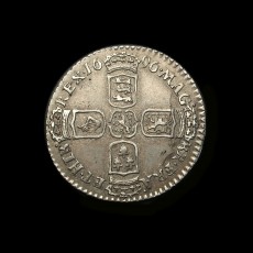 1696 sixpence reverse