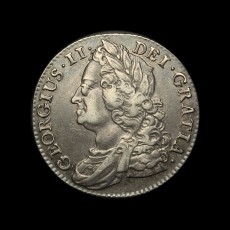 George II shilling obverse