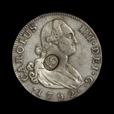 George III countermarked 4 reales obverse