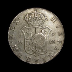 George III countermarked 4 reales reverse