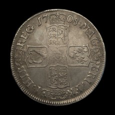 1708 halfcrown reverse