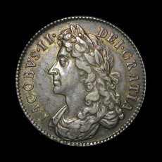 James II halfcrown obverse