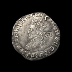 Charles I sixpence obverse