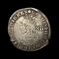 Charles II shilling obverse