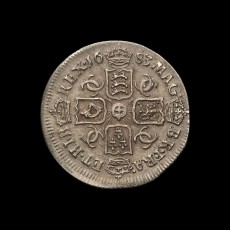 1683 sixpence reverse