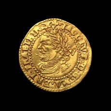 James I quarter laurel obverse