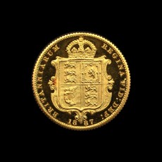 1887 proof half sovereign reverse