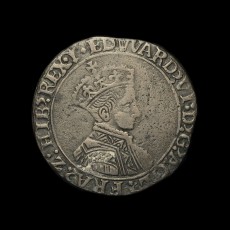 Edward VI conterfeit shilling obverse