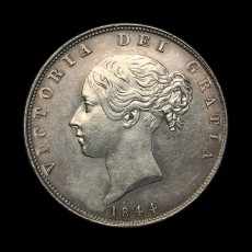 1844 halfcrown obverse