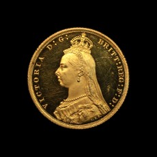 1887 proof sovereign obverse