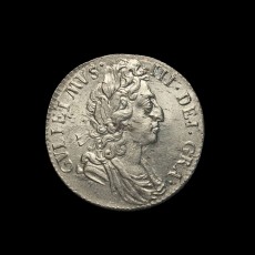 1697 sixpence obverse