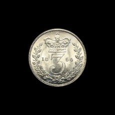 1854 threepence reverse