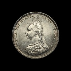 1889 shilling obverse