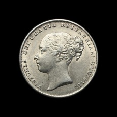 1859 shilling obverse