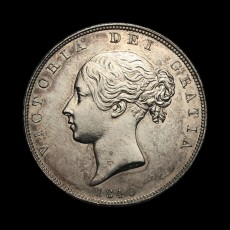 1840 halfcrown obverse
