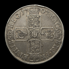 1707 halfcrown reverse