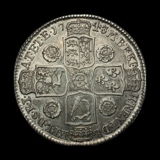 1743 halfcrown reverse