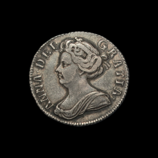 1707 sixpence obverse