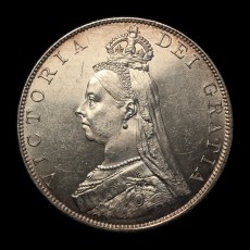 1887 double florin obverse