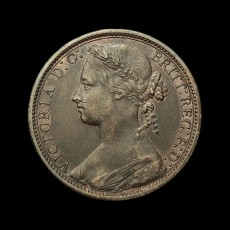 1875 H penny obverse