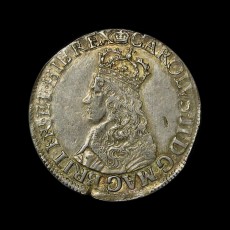 Charles II shilling obverse
