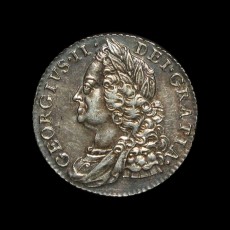 George II shilling obverse