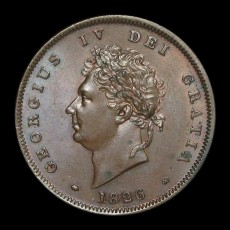 George IV penny obverse