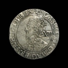 Charles I shilling obverse