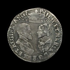 Philip and Mary shilling obverse