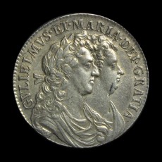 William and Mary halfcrown obverse