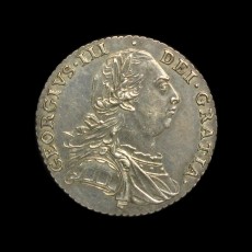 George III shilling obverse
