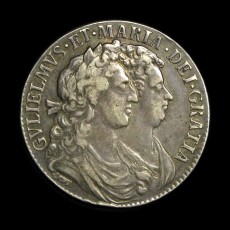 William and Mary halfcrown obverse