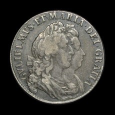 William and Mary halfcrown obverse
