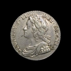 George II shilling obverse