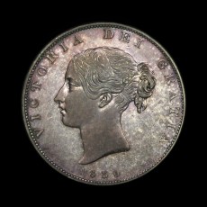 Victoria proof halfcrown obverse