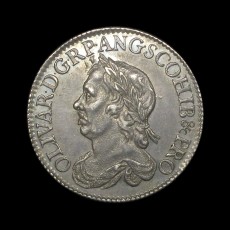 Cromwell shilling obverse