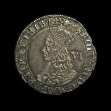 Charles II hammered sixpence obverse