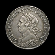 Oliver Cromwell halfcrown obverse