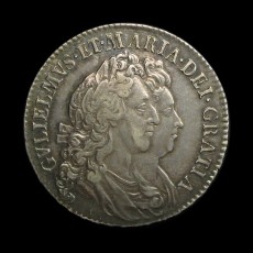 William and Mary halfcrown obverse