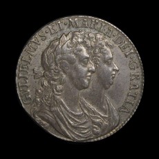 William and Mary halfcrown obverse