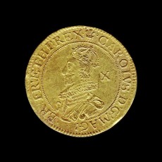 Charles I double crown obverse