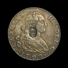 George III countermarked 4 reales obverse