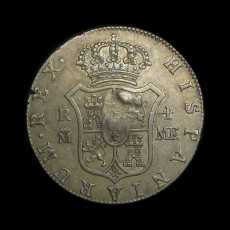 George III countermarked 4 reales reverse