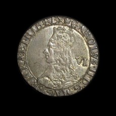 Charles II sixpence obverse