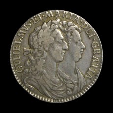 William and Mary halfcrown obverse