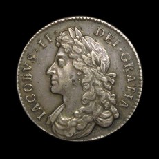 James II halfcrown obverse